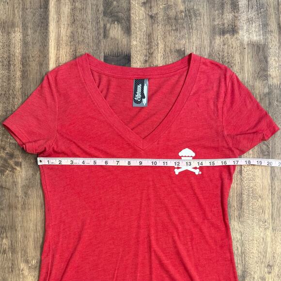 Johnny Cupcakes Crossbones Tee Short Sleeve 100% Cotton Boston Red Women’s Large - Picture 6 of 10